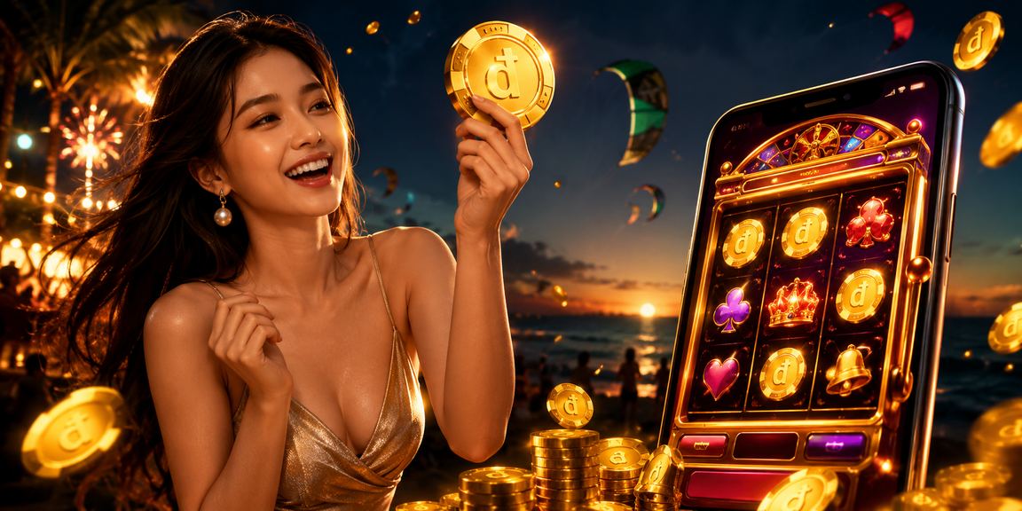 Người chơi VIP trải nghiệm slot game trên bãi biển Mũi Né